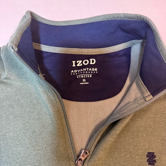 Izod‎ men’s size XL green 1/4 zip up pullover - Picture 8 of 13